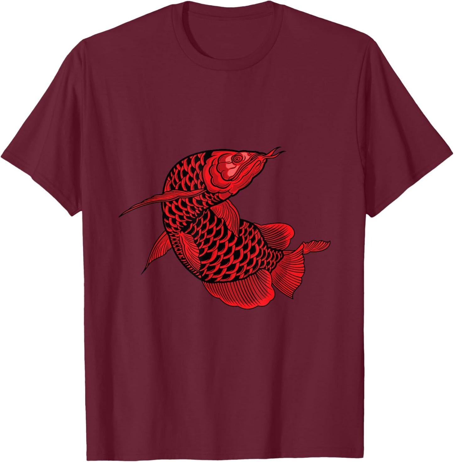 Aquarium Fish Farmers Aquarist Aquaristics Fish Arowana T-Shirt - T-Shirt | Maroon