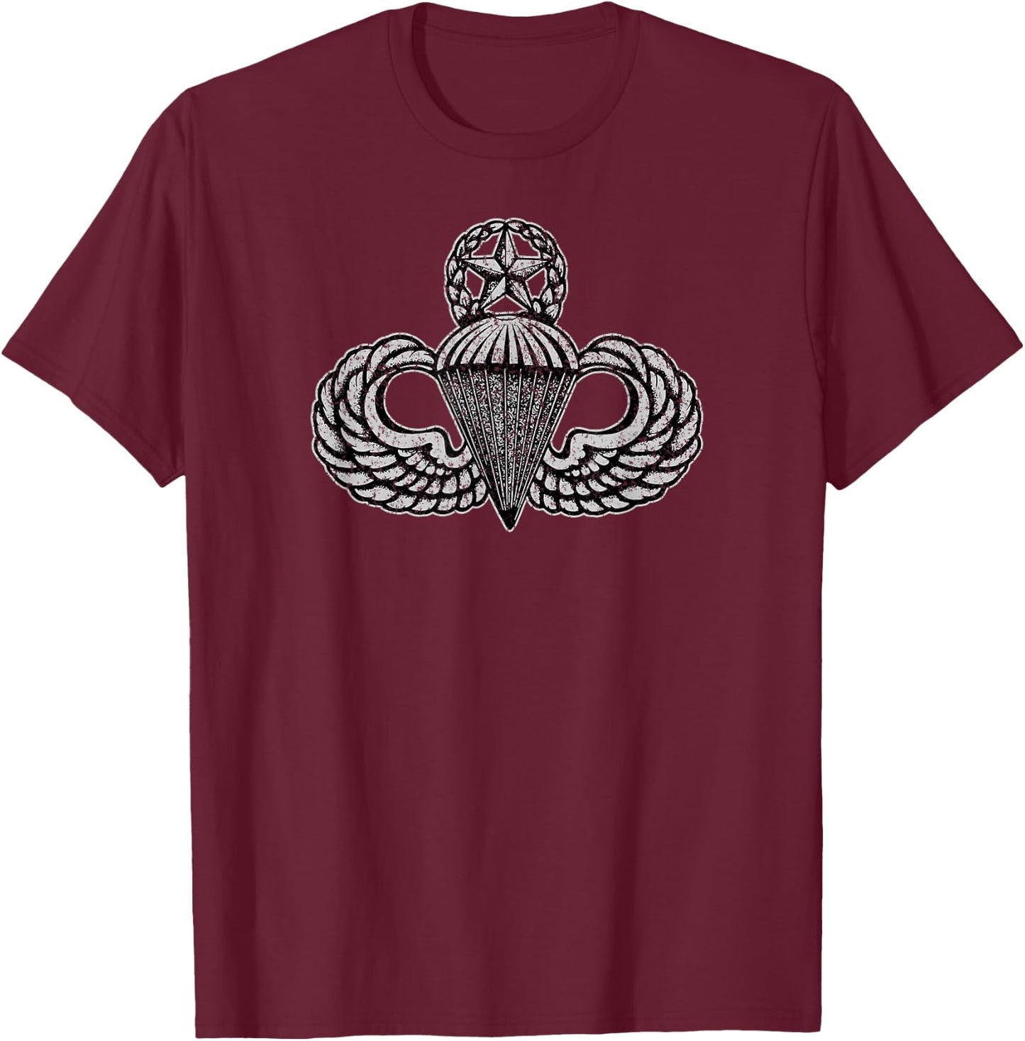 American Marauder: Army Master Blaster Jumpmaster Wings T-Shirt - T-Shirt | Maroon