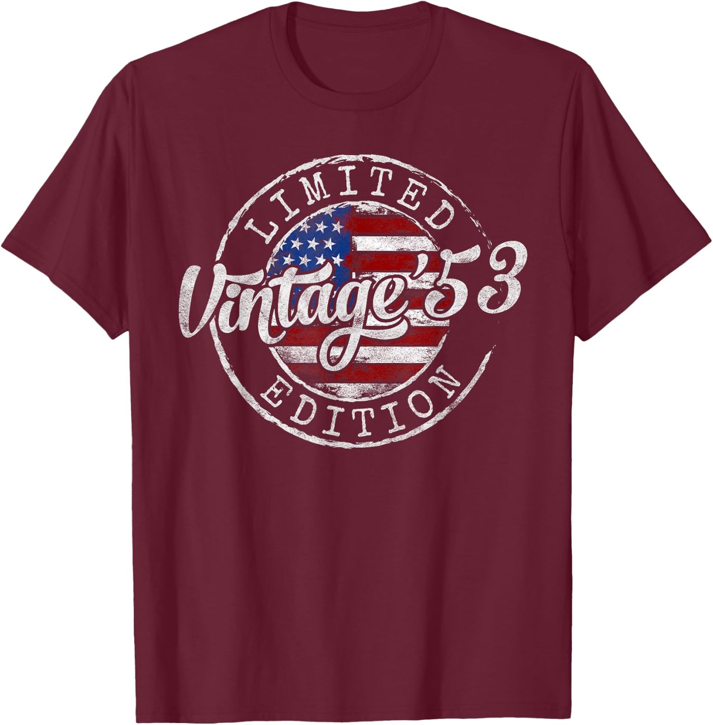 Vintage 1953 72nd Birthday Gifts Women 72 Year Old T-Shirt - T-Shirt | Maroon
