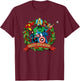 Marvel Avengers Santa’s Super Helpers Wreath Retro Holiday T-Shirt - T-Shirt | Maroon