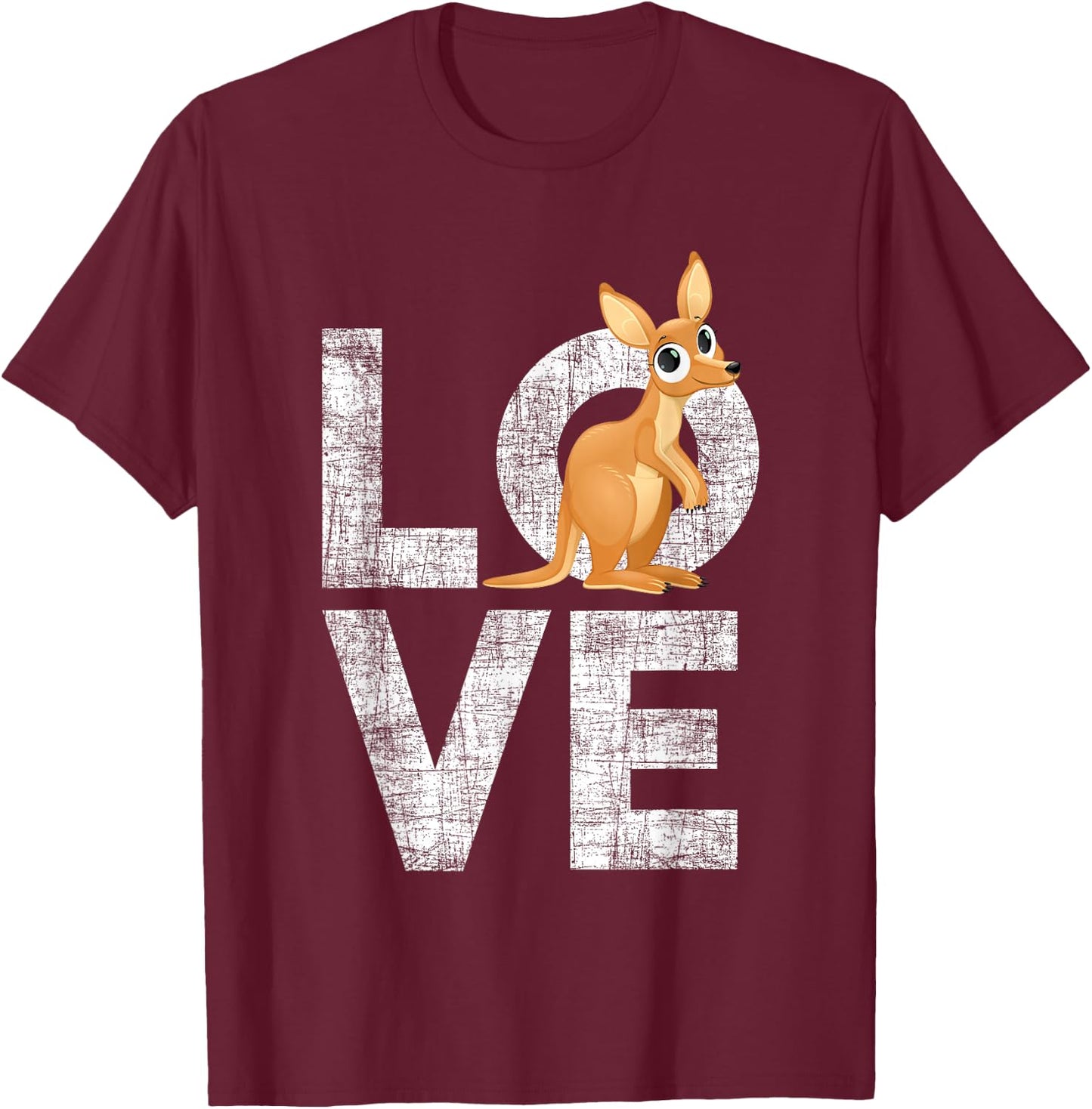Love Kangaroo Australia Zookeeper Safari Animal Lover T-Shirt - T-Shirt | Maroon