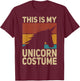 Unicorn Costume Retro Unicorn Outfit Men Women Kids Unicorn T-Shirt - T-Shirt | Maroon