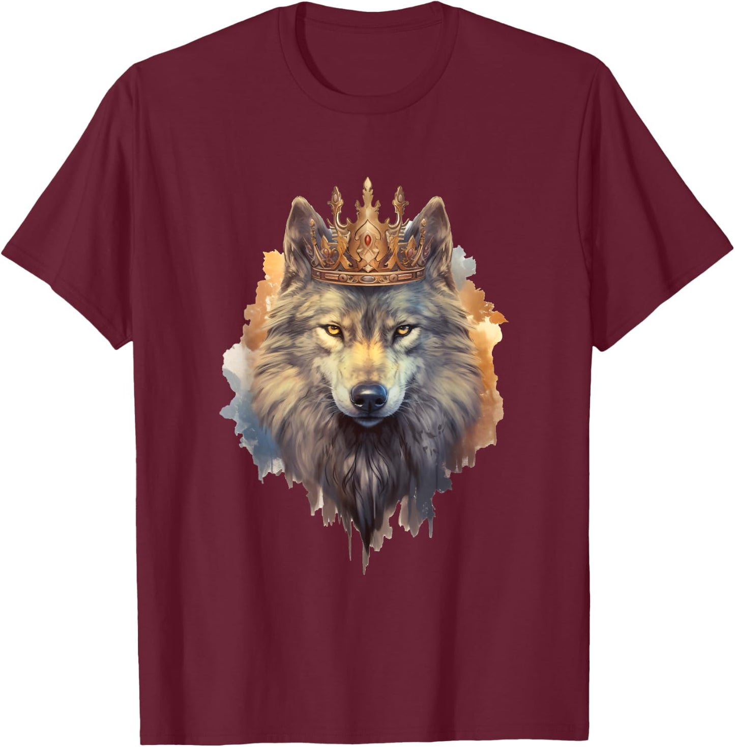 Wolf King T-Shirt - T-Shirt | Maroon