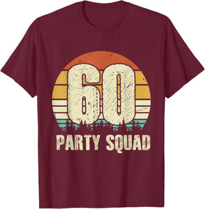 60 Years Legend 60th Birthday Party Crew Squad Group His/Her T-Shirt - T-Shirt | Maroon