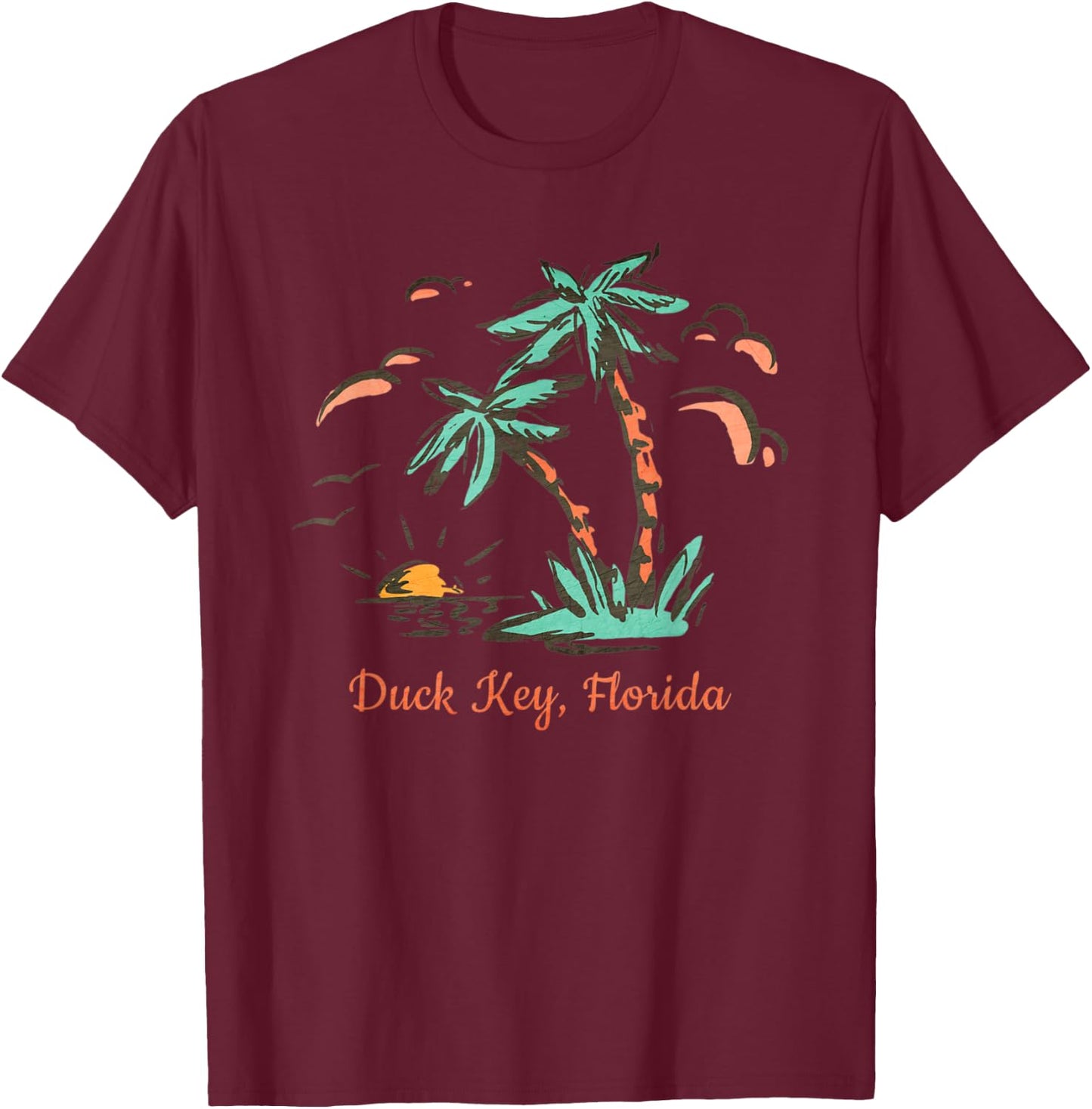 Duck Key Florida Keys T-Shirt - T-Shirt | Maroon