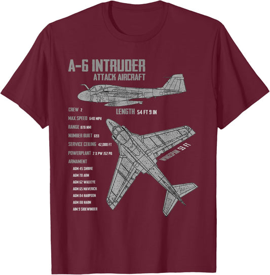 A-6 Intruder T-Shirt - T-Shirt | Maroon