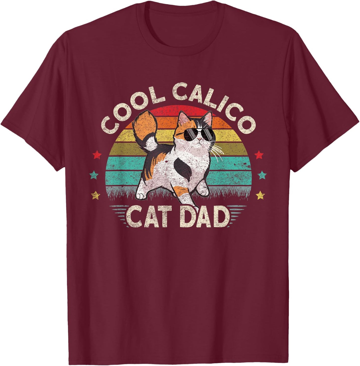 Caliby Female Plush Stuff Tricolor Dilute Calico Cat T-Shirt - T-Shirt | Maroon