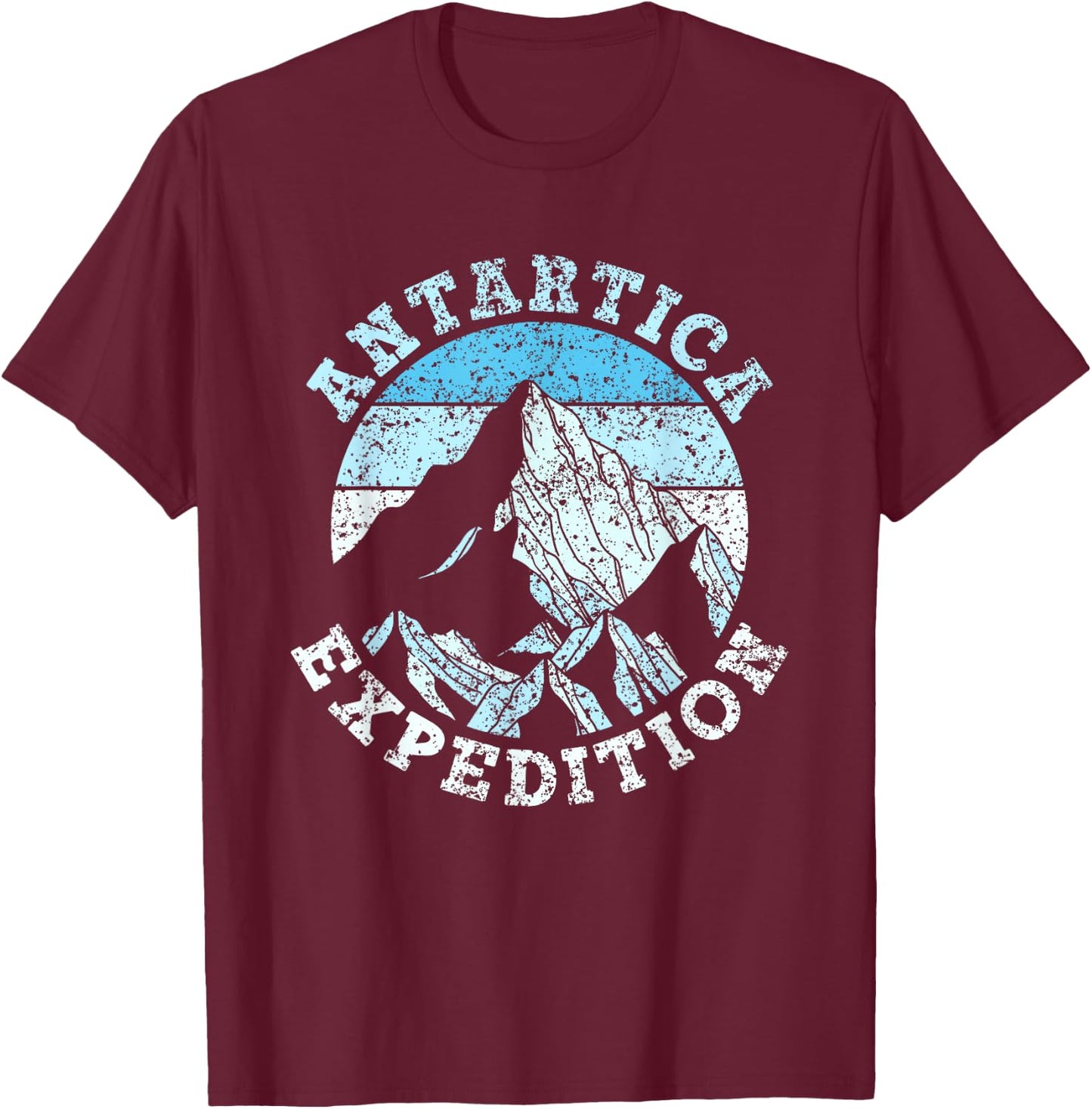 Antarctic Expedition Antarctica South Pole Retro Antarctica T-Shirt - T-Shirt | Maroon