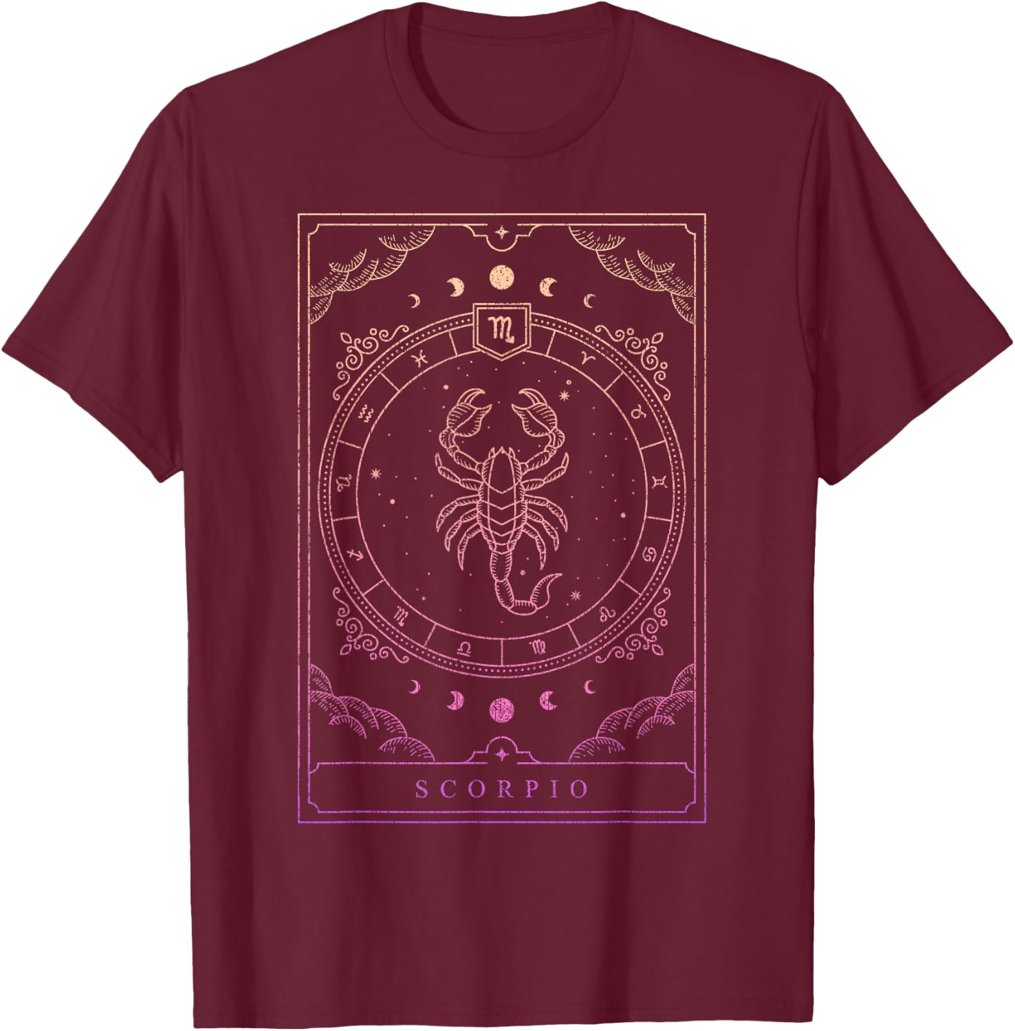 Women's Zodiac Sign Scorpio T-Shirt - T-Shirt | Maroon
