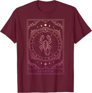 Women's Zodiac Sign Scorpio T-Shirt - T-Shirt | Maroon
