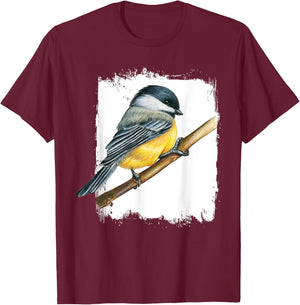 Beautiful Birds Animal Gift Vintage Bird Watcher Birding Birdwatching - Women's Black Small Classic Fit Short Sleeve T-Shirt - T-Shirt | Maroon