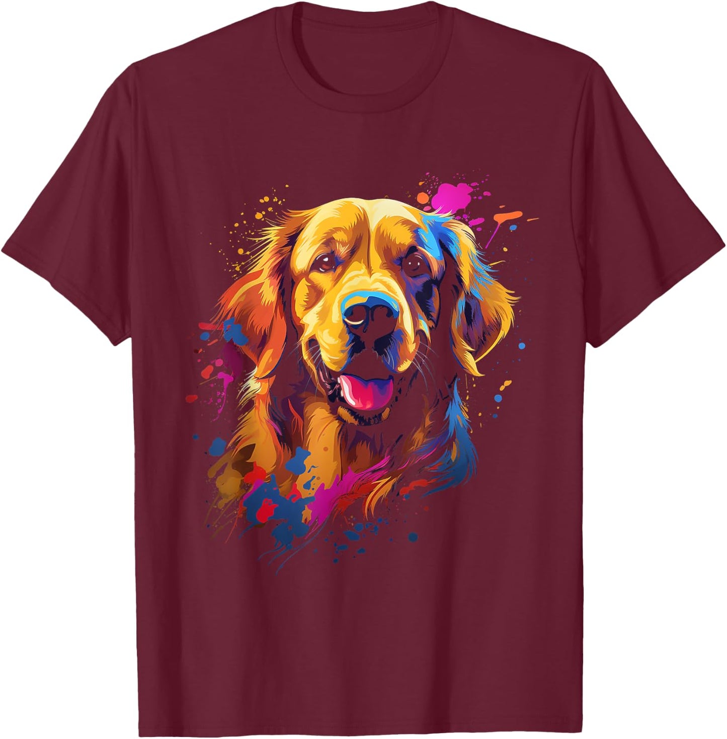 Golden Retriever Puppy T-Shirt - T-Shirt | Maroon