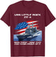 USS Little Rock CG-4 Class Cruiser American Flag Veteran Women Men T-Shirt - T-Shirt | Maroon