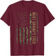 Best Grampy Ever Camouflage American Flag Father's Day T-Shirt - T-Shirt | Maroon