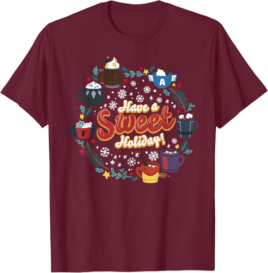 Marvel Avengers Christmas Hot Chocolate Have a Sweet Holiday T-Shirt - T-Shirt | Maroon