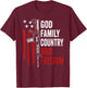God Family Country Freedom - Pro Gun 2nd Amendment AR15 T-Shirt - T-Shirt | Maroon