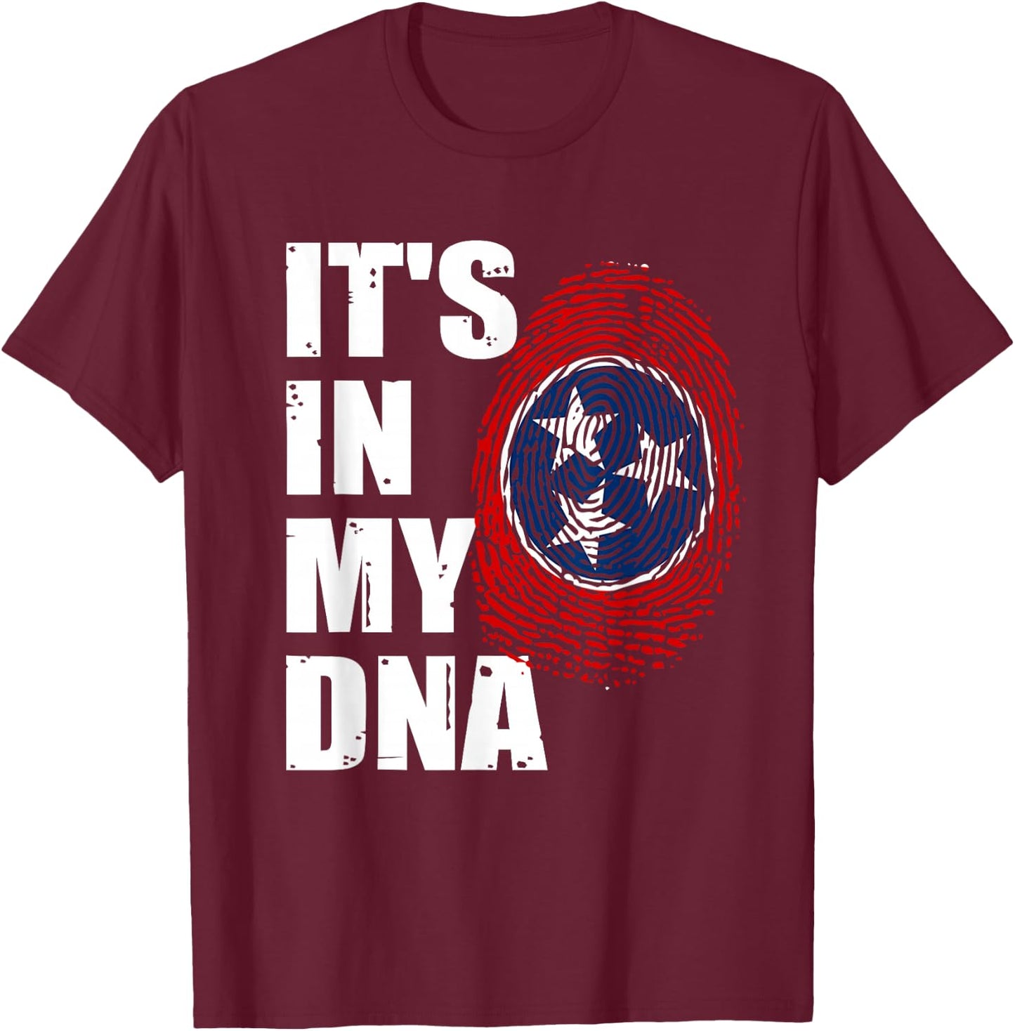 Retro Grunge Vintage Tennessee State Flag Tennessee Country T-Shirt - T-Shirt | Maroon