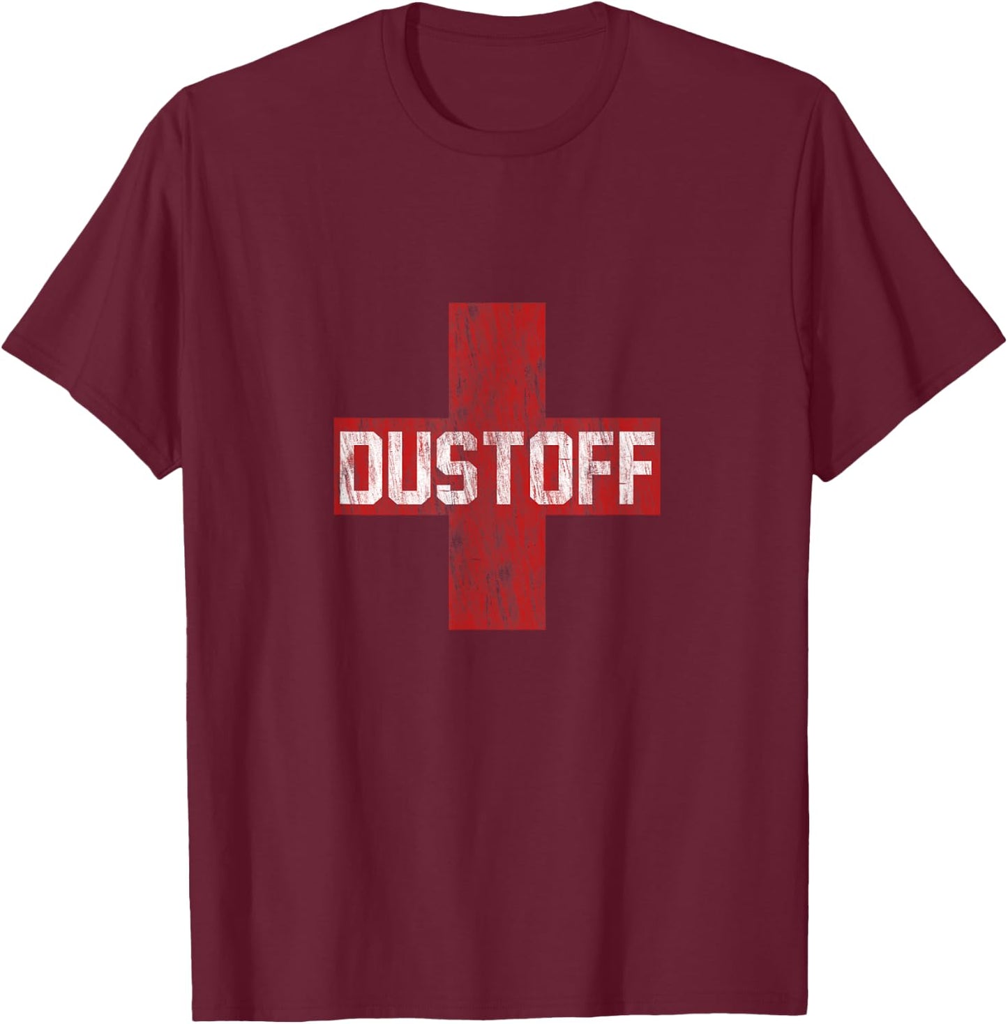 Dustoff Cross Faded T-Shirt - T-Shirt | Maroon