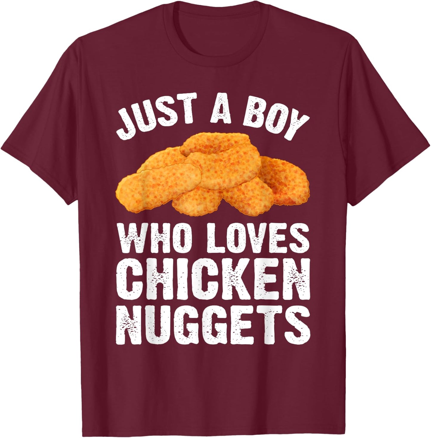 Funny Chicken Nugget Boys Kids Chicken Nugget Lovers T-Shirt - T-Shirt | Maroon
