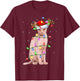 Sphynx Cat Lover Xmas Lighting Santa Sphynx Cat Christmas T-Shirt - T-Shirt | Maroon