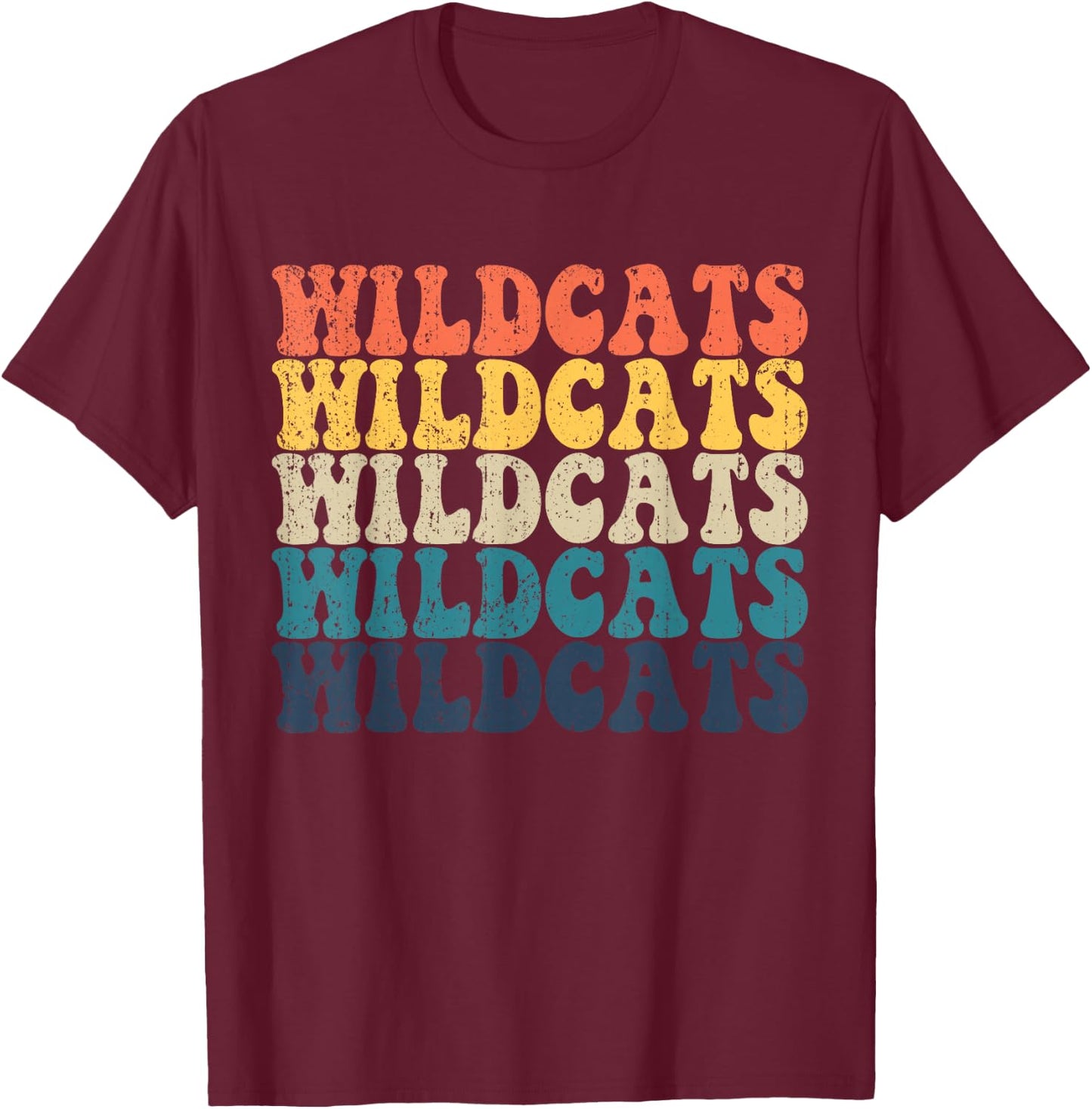 Wildcats High School Wildcats Sports Team Retro Wildcats T-Shirt - T-Shirt | Maroon