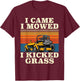 I Came I Mowed I Kicked Grass - Lawn Mower Landscaping T-Shirt - T-Shirt | Maroon