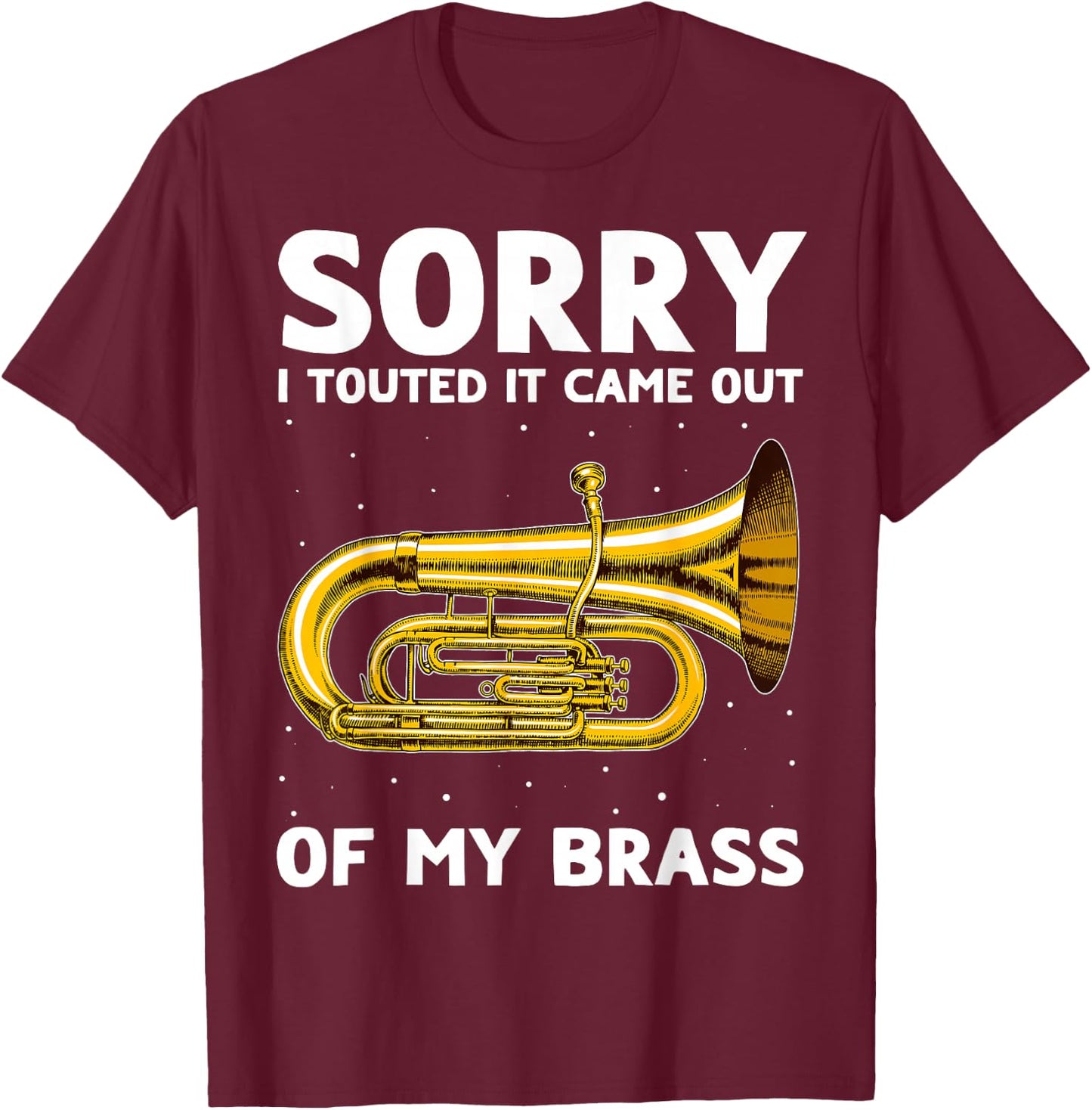 French Horn Double Tonguing Mellophone Player T-Shirt - T-Shirt | Maroon
