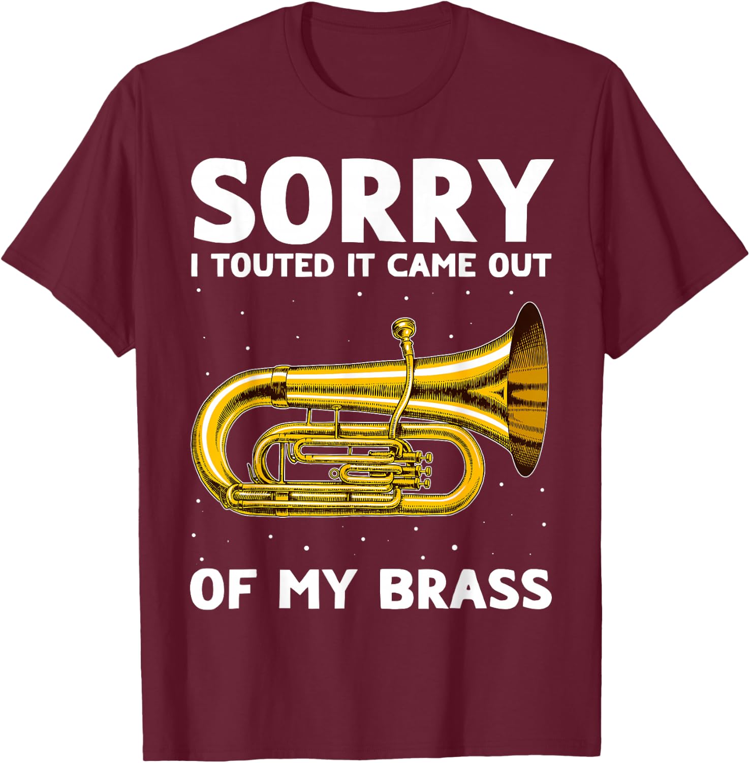 French Horn Double Tonguing Mellophone Player T-Shirt - T-Shirt | Maroon