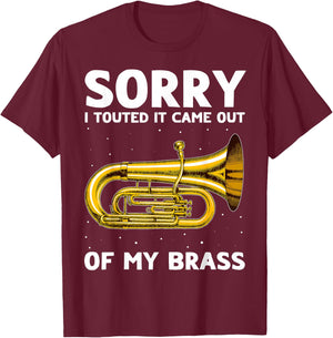 French Horn Double Tonguing Mellophone Player T-Shirt - T-Shirt | Maroon