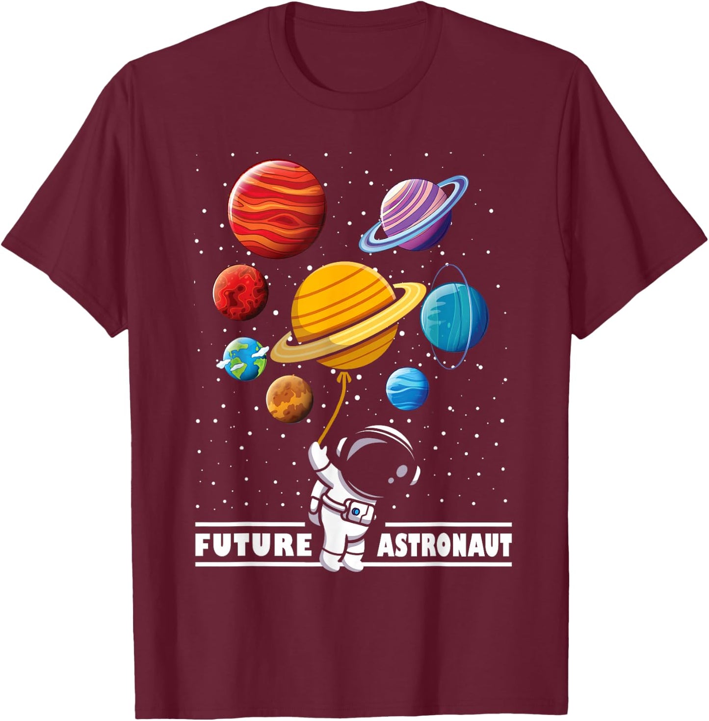 Future Astronaut Boy Girls Kids Birthday Graduation Gifts T-Shirt - T-Shirt | Maroon