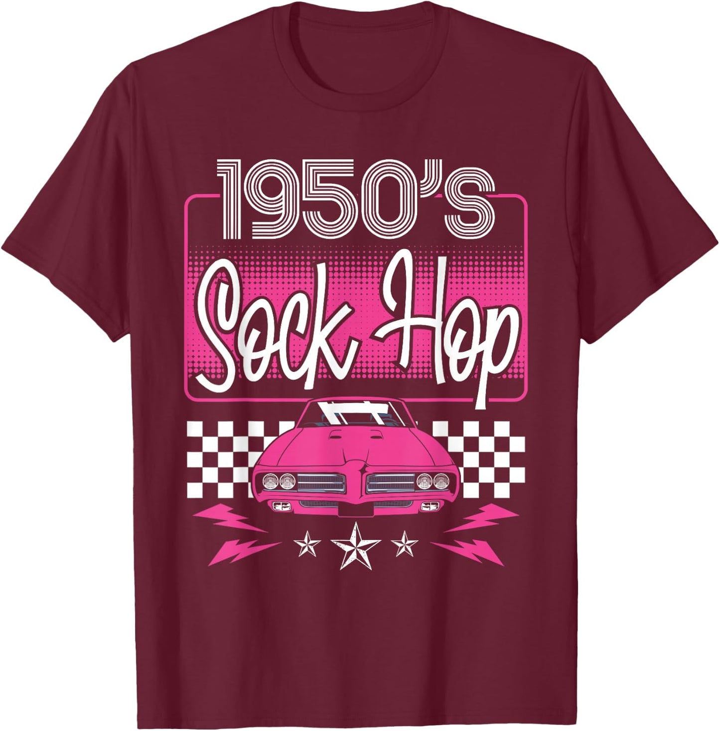 1950's Sock Hop 50S Sock Hop T-Shirt - T-Shirt | Maroon