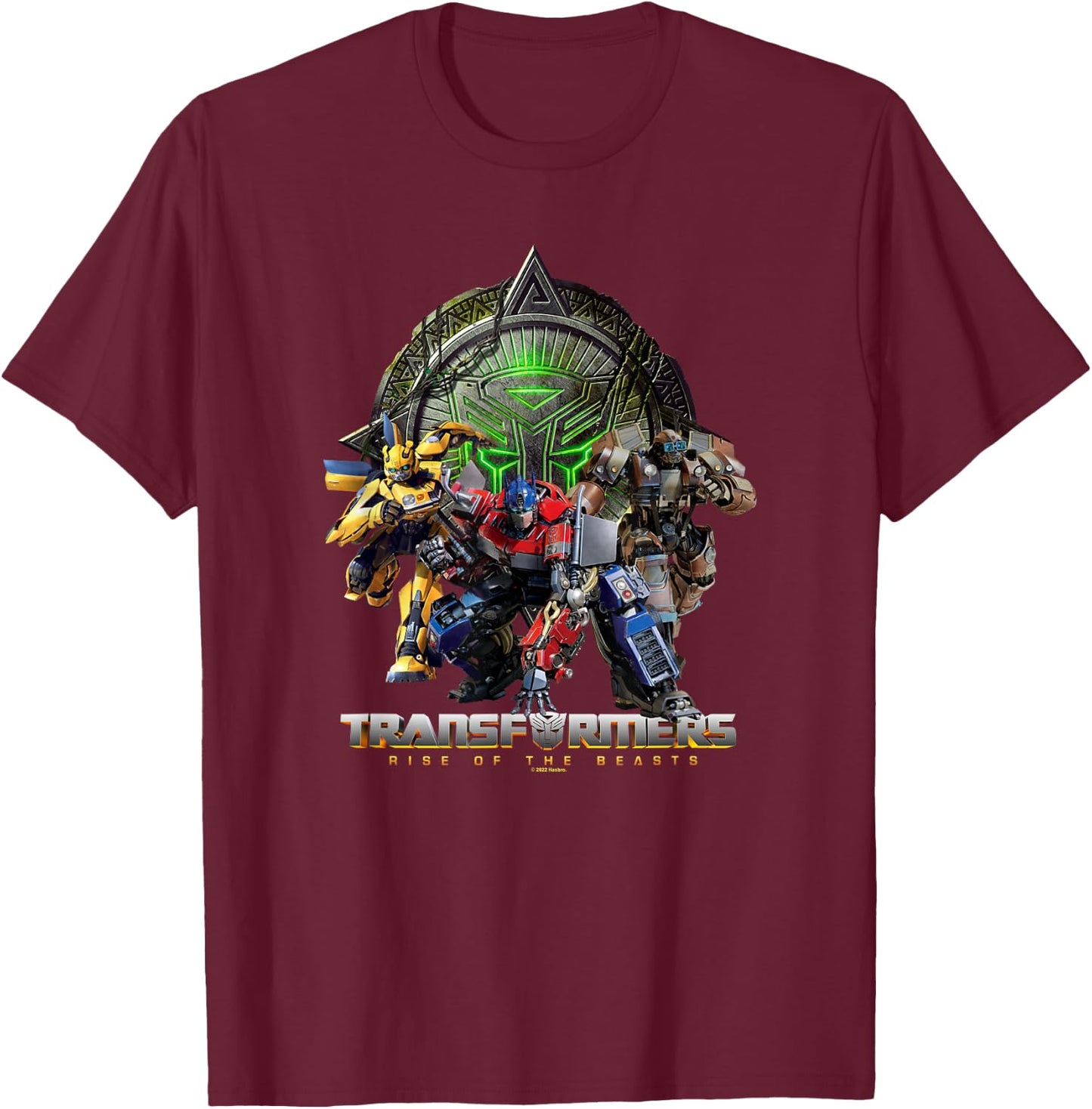 Transformers: Rise of the Beasts Autobots Roll Out Poster T-Shirt - T-Shirt | Maroon