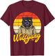 Wolfgang Name Wolf Outfit On The Name Day With Named Name T-Shirt - T-Shirt | Maroon