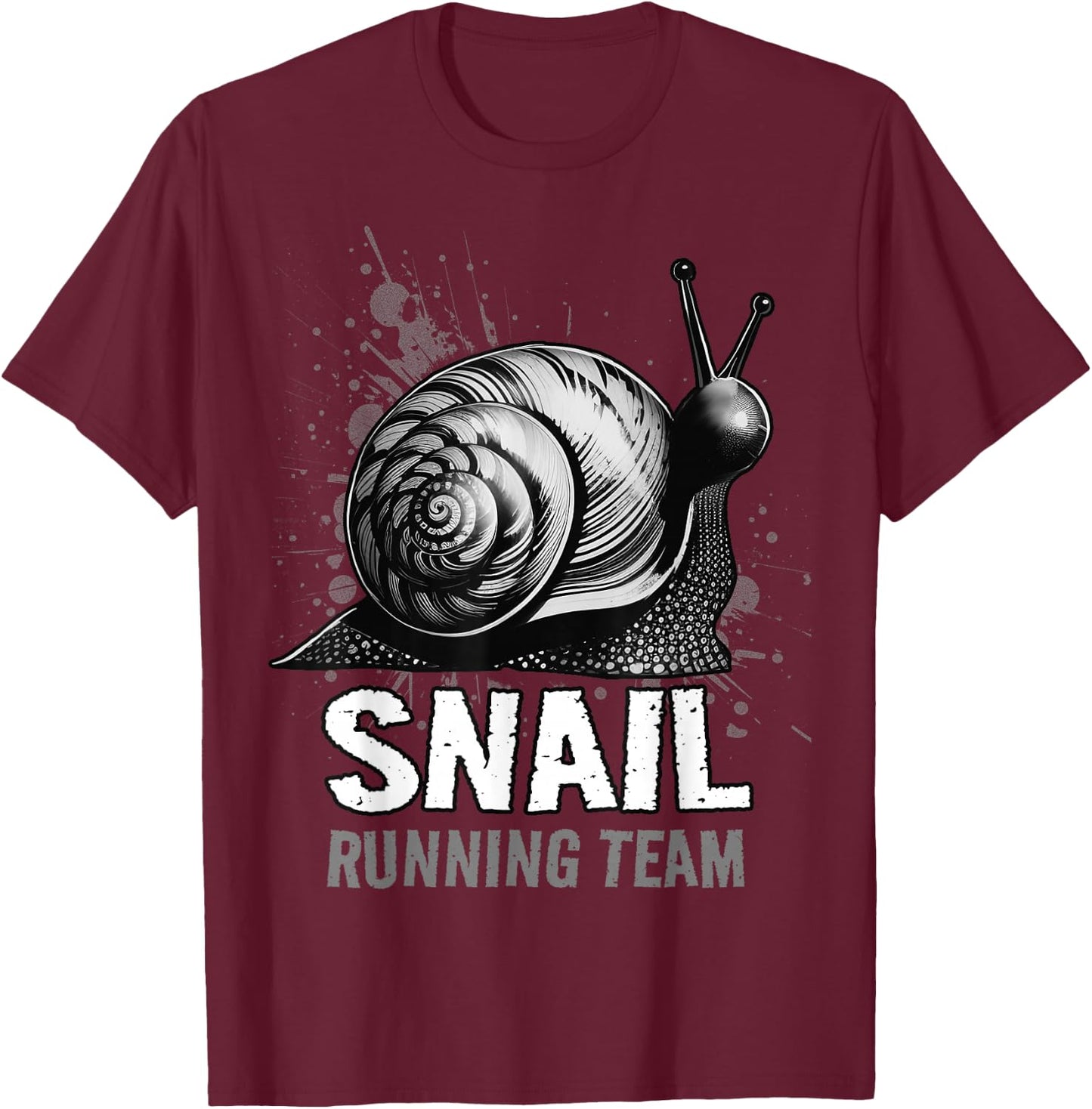 Snail Running Team T-Shirt - T-Shirt | Maroon