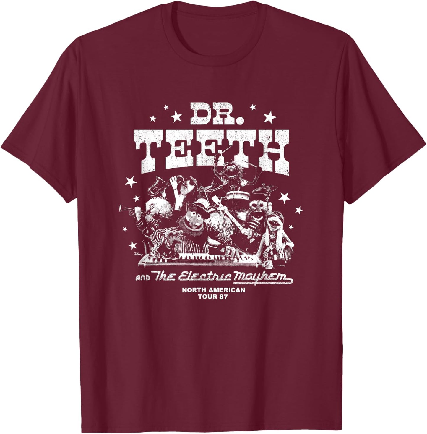 The Muppets - Dr Teeth T-Shirt - T-Shirt | Maroon