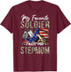 My Favorite Soldier Calls Me Stepmom Army Graduation Stepmom T-Shirt - T-Shirt | Maroon