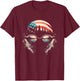 Swimmer American Flag - Patriotic USA Swim Team Swimming T-Shirt - T-Shirt | Maroon