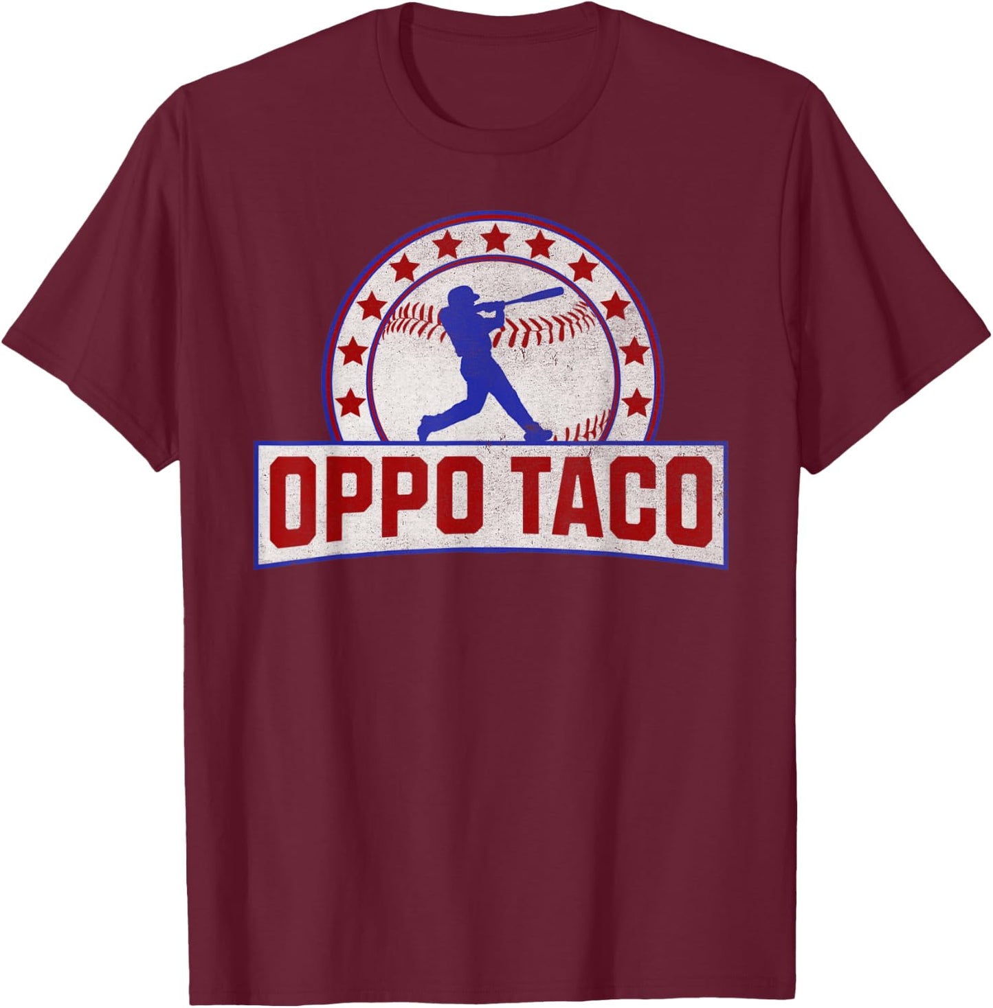Baseball Oppo Taco Base Ball Home Run T-Shirt - T-Shirt | Maroon