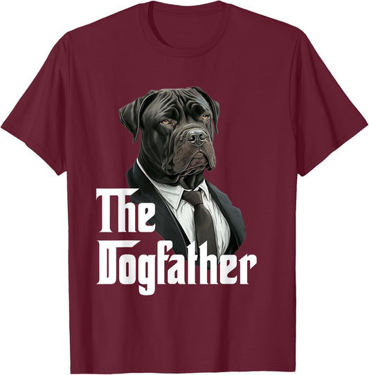 The Dogfather | Cane Corso Dad | CorsoFather Funny Dog Owner Women Girls Kids T-Shirt - T-Shirt | Maroon