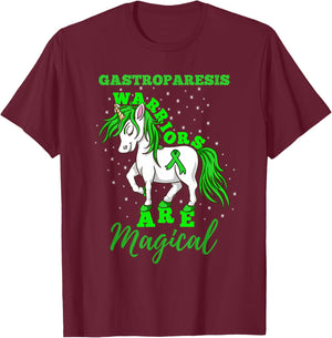Gastroparesis Warriors Are Magical Gastroparesis Awareness T-Shirt - T-Shirt | Maroon