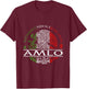 AMLO Aguila Mexicana Tricolor Mexican Eagle T-Shirt - T-Shirt | Maroon