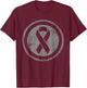 Childhood Cancer Awareness Gold Vintage Yellow Ribbon T-Shirt - T-Shirt | Maroon