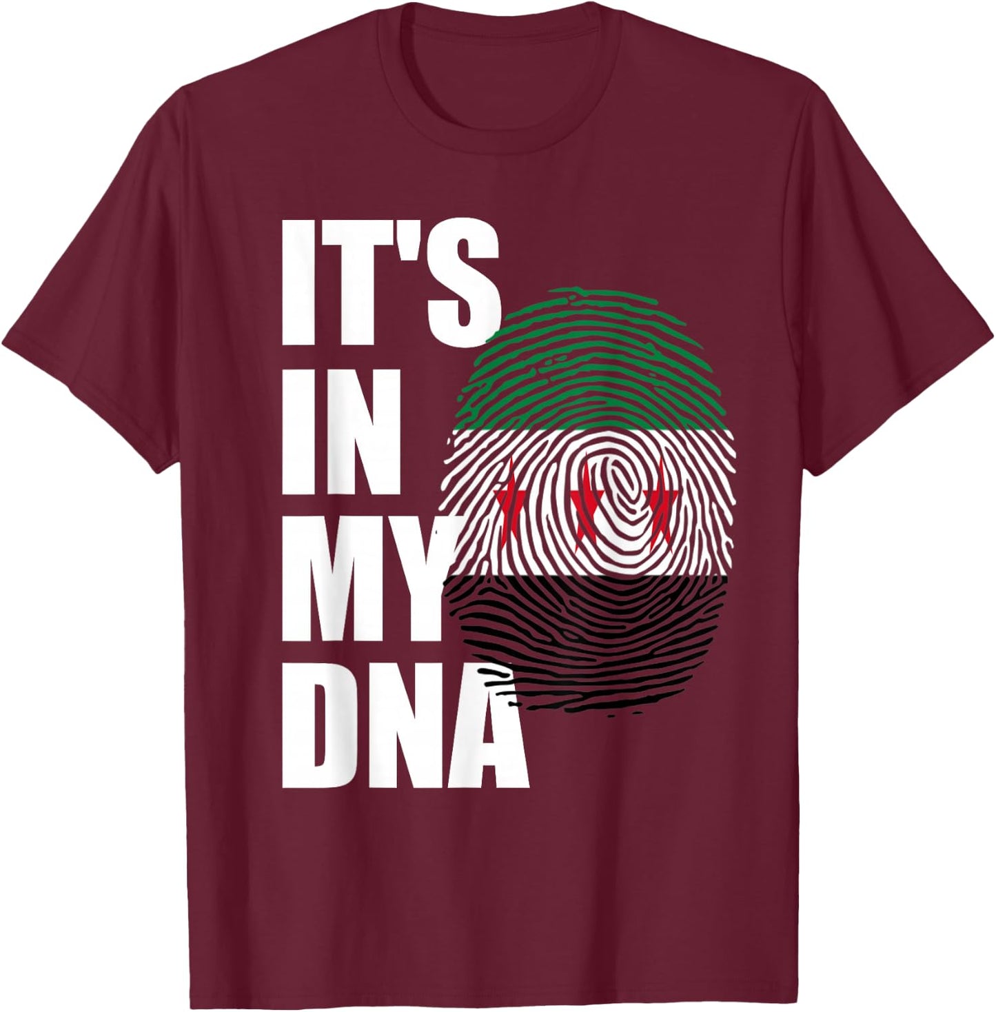 It's In My DNA Syria Genetic Syria Roots Syria revolution T-Shirt - T-Shirt | Maroon