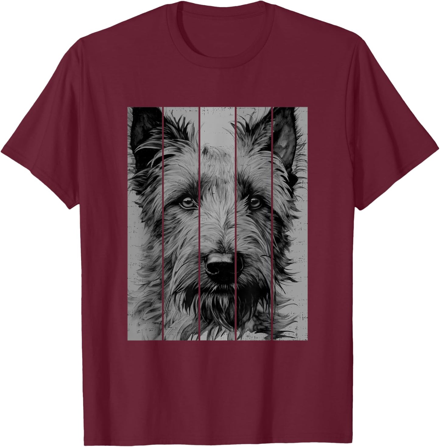 Cool Berger Picard Portrait Black And White Style T-Shirt - T-Shirt | Maroon