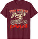 Two Wheels Forever Live To Ride - Biker Motorcycle Lover T-Shirt - T-Shirt | Maroon