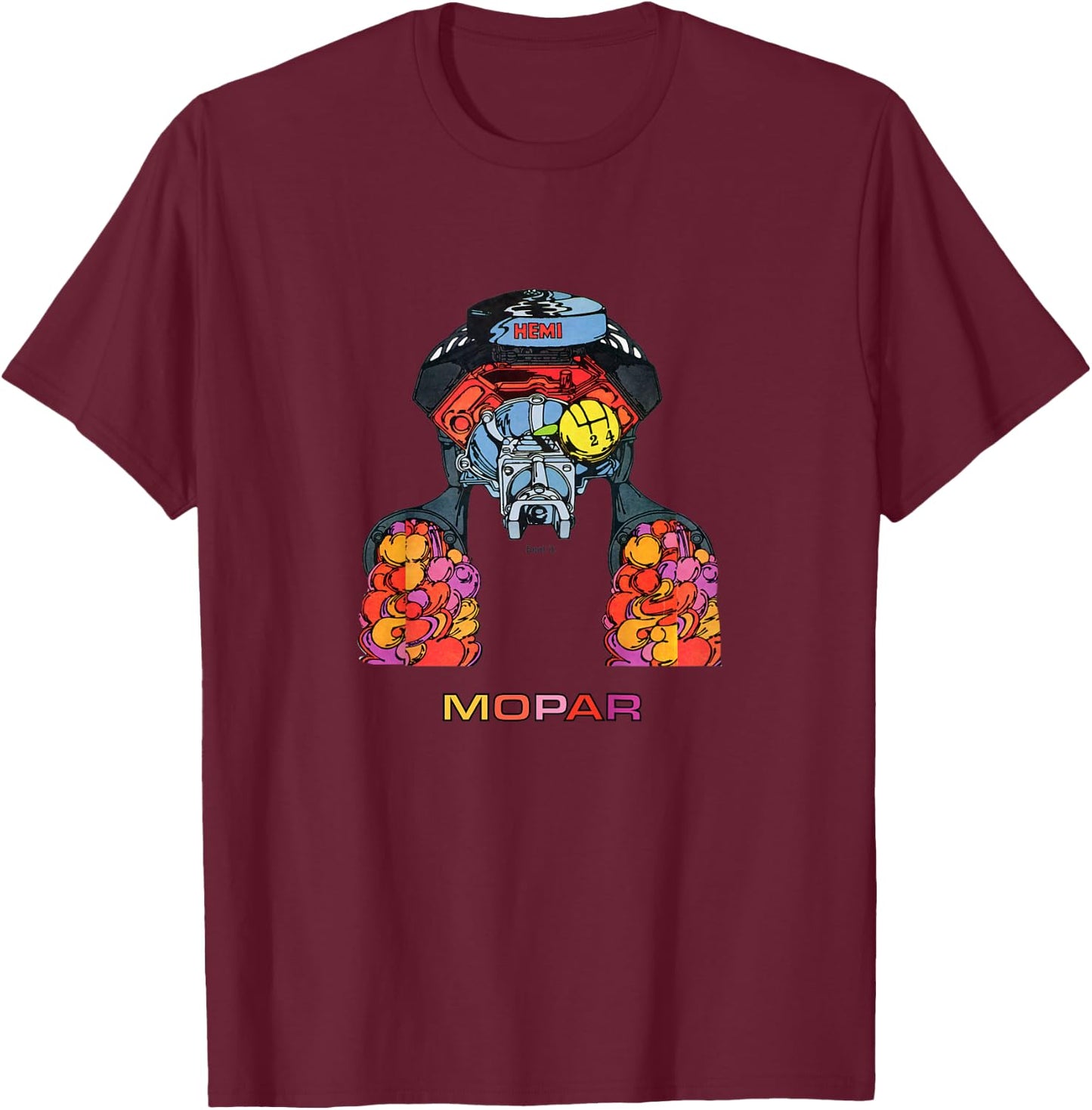 Mopar 426 Hemi Design T-Shirt - T-Shirt | Maroon