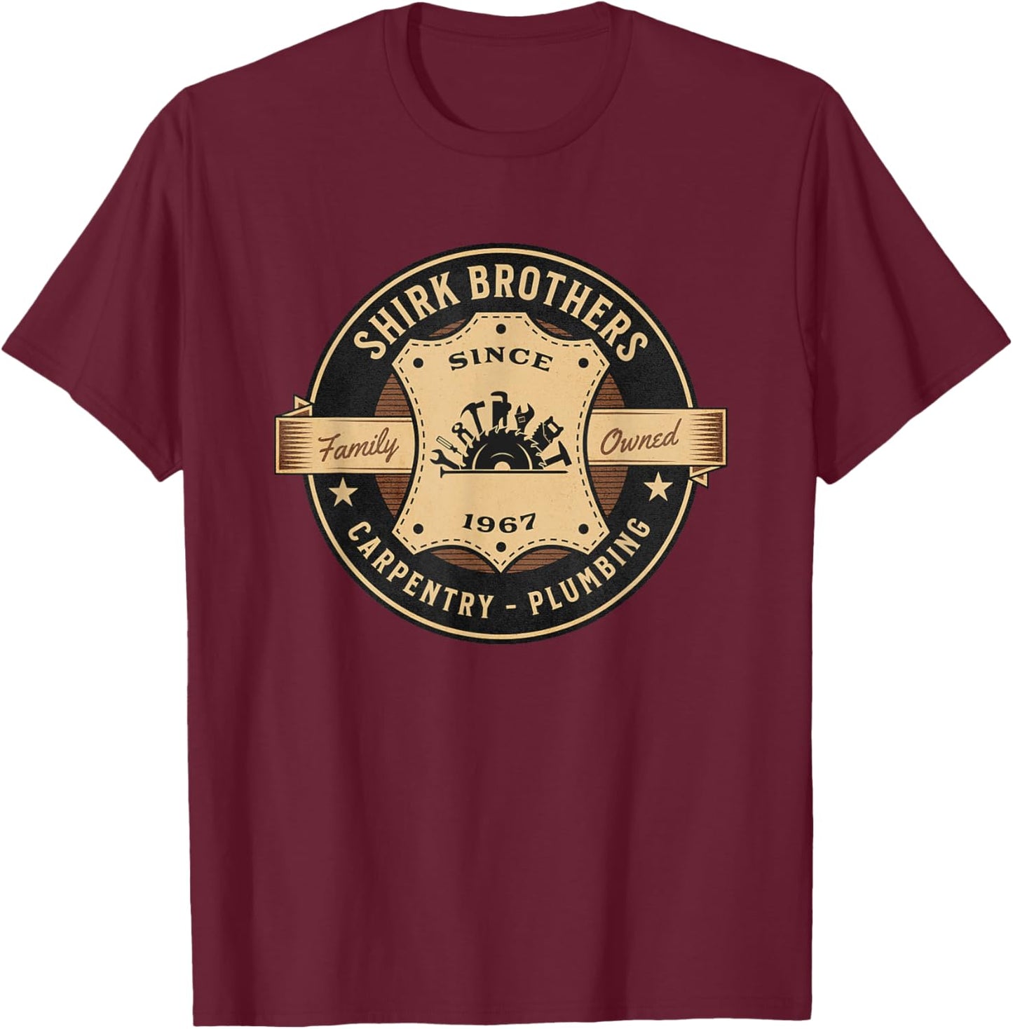 The Money Pit | Shirk Brothers Construction Retro Movie T-Shirt - T-Shirt | Maroon