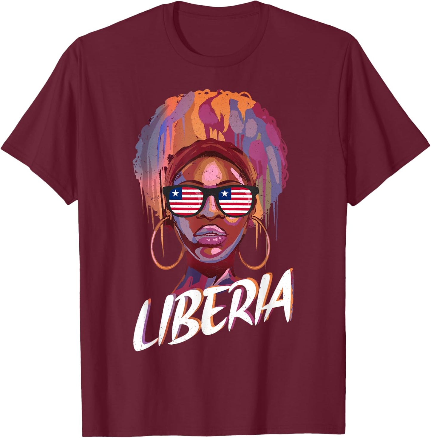 Liberia T-Shirt - T-Shirt | Maroon