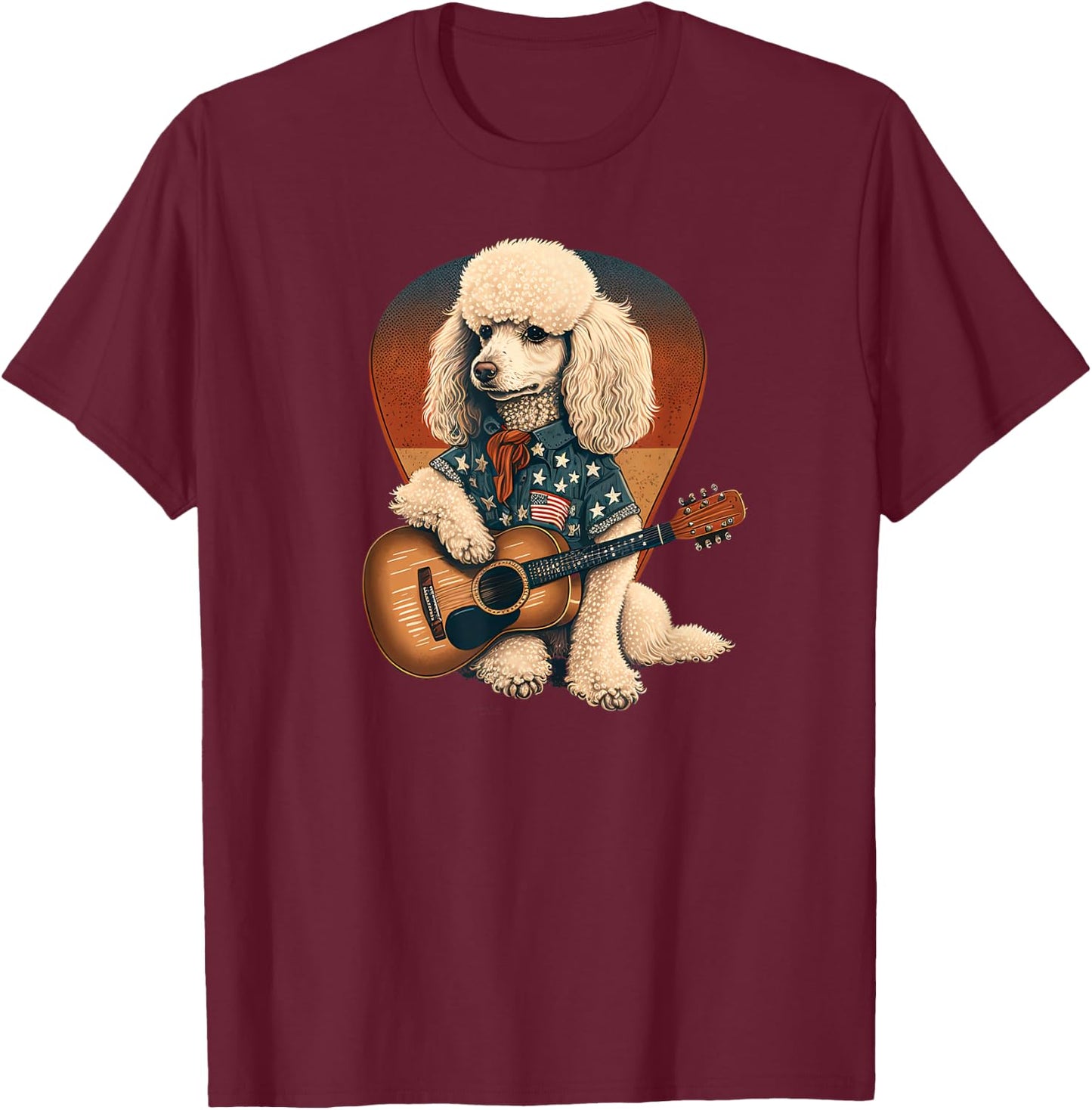 Funny Poodle Dog Miniature Poodle Toy Poodle Country music Women Girls Kids T-Shirt - T-Shirt | Maroon