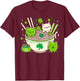 Irish Ramen Cats Cute Anime St Patrick's Day Women Girls T-Shirt - T-Shirt | Maroon